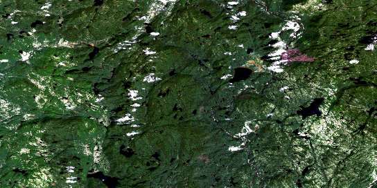 Lac Ternet Satellite Map 022I16 at 1:50,000 scale - National Topographic System of Canada (NTS) - Orthophoto
