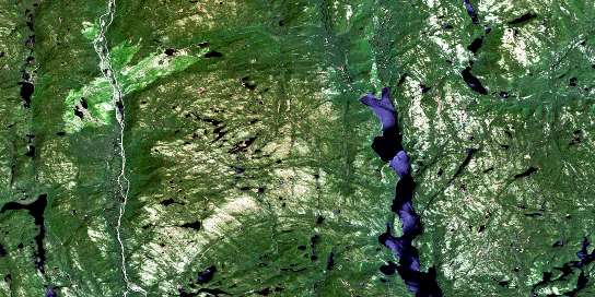 Lac Walker Satellite Map 022J06 at 1:50,000 scale - National Topographic System of Canada (NTS) - Orthophoto