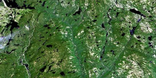 Lac Rond Satellite Map 022J11 at 1:50,000 scale - National Topographic System of Canada (NTS) - Orthophoto