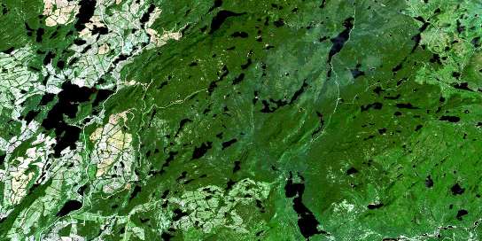 Lac Saint-Pierre Satellite Map 022K01 at 1:50,000 scale - National Topographic System of Canada (NTS) - Orthophoto
