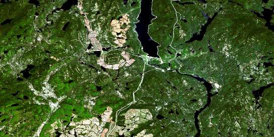Lac De La Cache Satellite Map 022K10 at 1:50,000 scale - National Topographic System of Canada (NTS) - Orthophoto