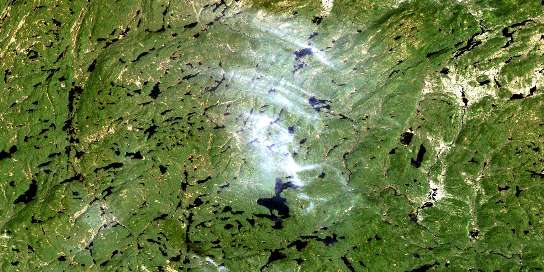 Lac A L'Argent Satellite Map 022K12 at 1:50,000 scale - National Topographic System of Canada (NTS) - Orthophoto