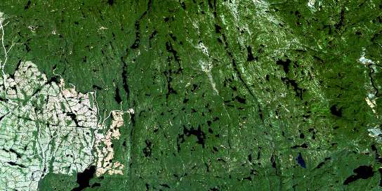 Lac Gommard Satellite Map 022L01 at 1:50,000 scale - National Topographic System of Canada (NTS) - Orthophoto
