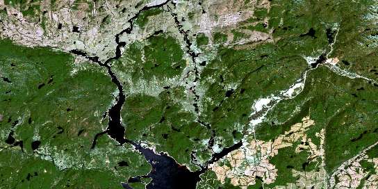 Riviere Cocoumenen Satellite Map 022L06 at 1:50,000 scale - National Topographic System of Canada (NTS) - Orthophoto