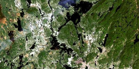 Lac Des Prairies Satellite Map 022L09 at 1:50,000 scale - National Topographic System of Canada (NTS) - Orthophoto