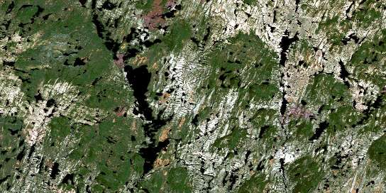 Lac Machisque Satellite Map 022L13 at 1:50,000 scale - National Topographic System of Canada (NTS) - Orthophoto