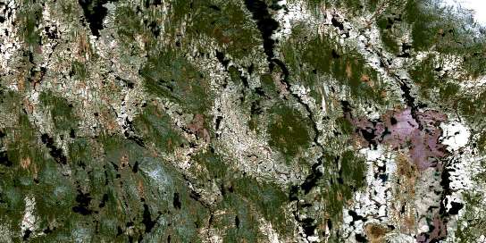 Lac Des Sept Milles Satellite Map 022M02 at 1:50,000 scale - National Topographic System of Canada (NTS) - Orthophoto