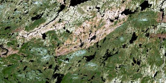 Lac Des Deux Milles Satellite Map 022M05 at 1:50,000 scale - National Topographic System of Canada (NTS) - Orthophoto