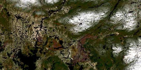 Air photo: Lac Piacouadie Satellite Image map 022M07 at 1:50,000 Scale
