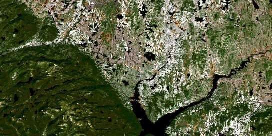 Air photo: Lac A La Croix Satellite Image map 022M08 at 1:50,000 Scale