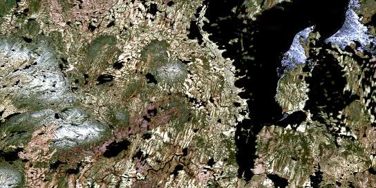 Air photo: Lac Aubin-Tellier Satellite Image map 022M09 at 1:50,000 Scale