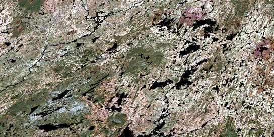 Lac L'Epinay Satellite Map 022M12 at 1:50,000 scale - National Topographic System of Canada (NTS) - Orthophoto