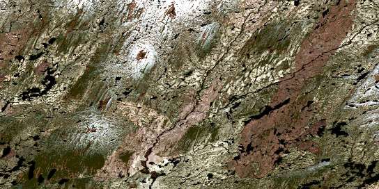 Riviere Epervanche Satellite Map 022M14 at 1:50,000 scale - National Topographic System of Canada (NTS) - Orthophoto