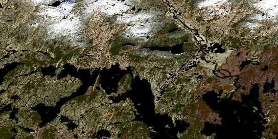 Air photo: Lac Maublant Satellite Image map 022M16 at 1:50,000 Scale