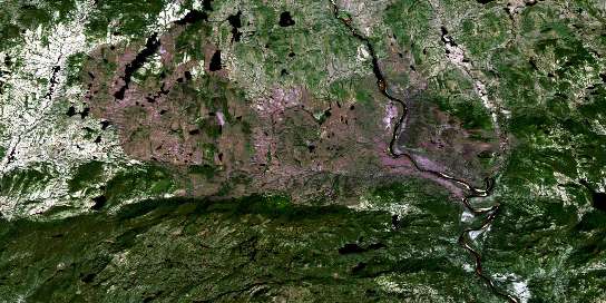 Riviere Tortueuse Satellite Map 022N04 at 1:50,000 scale - National Topographic System of Canada (NTS) - Orthophoto