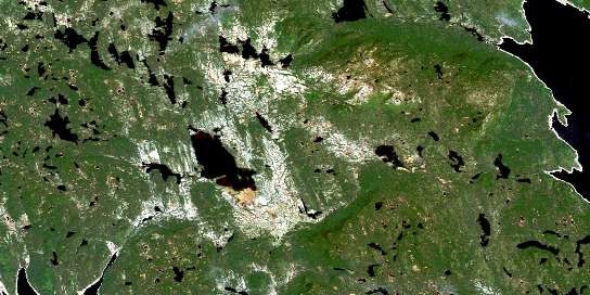 Mont De Babel Satellite Map 022N07 at 1:50,000 scale - National Topographic System of Canada (NTS) - Orthophoto