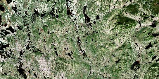 Lac Des Iles Brulees Satellite Map 022N12 at 1:50,000 scale - National Topographic System of Canada (NTS) - Orthophoto