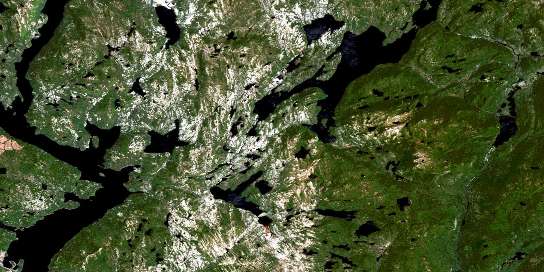 Grand Lac Germain Satellite Map 022O02 at 1:50,000 scale - National Topographic System of Canada (NTS) - Orthophoto
