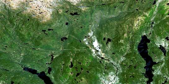 Lac Grandmesnil Satellite Map 022O05 at 1:50,000 scale - National Topographic System of Canada (NTS) - Orthophoto