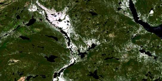 Lac Catoua Satellite Map 022O06 at 1:50,000 scale - National Topographic System of Canada (NTS) - Orthophoto
