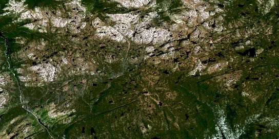 Montagne Blanche Satellite Map 022O11 at 1:50,000 scale - National Topographic System of Canada (NTS) - Orthophoto