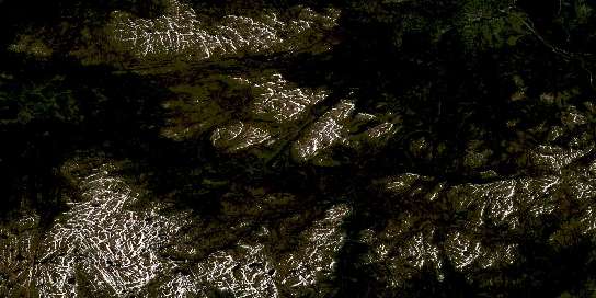 Lac Raudot Satellite Map 022O12 at 1:50,000 scale - National Topographic System of Canada (NTS) - Orthophoto