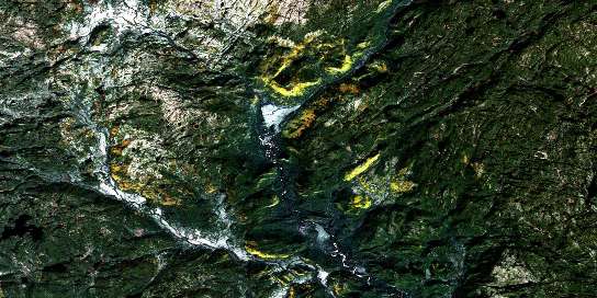 Riviere Poisset Satellite Map 022P01 at 1:50,000 scale - National Topographic System of Canada (NTS) - Orthophoto