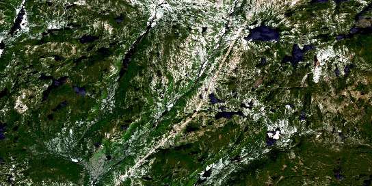 Lac Canatiche Satellite Map 022P04 at 1:50,000 scale - National Topographic System of Canada (NTS) - Orthophoto