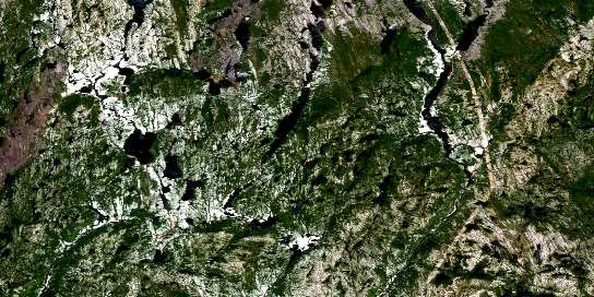 Air photo: Lac Dufresne Satellite Image map 022P05 at 1:50,000 Scale