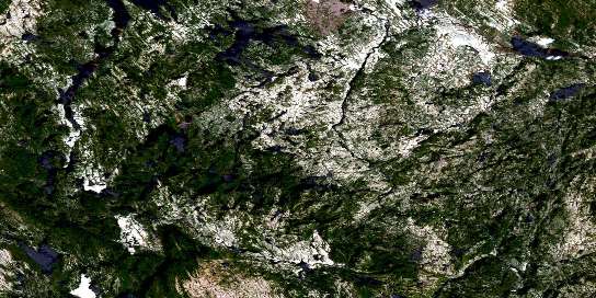 Lac Vital Satellite Map 022P06 at 1:50,000 scale - National Topographic System of Canada (NTS) - Orthophoto