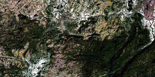 Air photo: Lac Verrier Satellite Image map 022P08 at 1:50,000 Scale