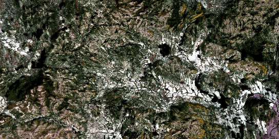Lac Bellanca Satellite Map 022P09 at 1:50,000 scale - National Topographic System of Canada (NTS) - Orthophoto