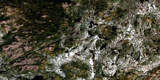 Lacs Belmont Satellite Map 022P10 at 1:50,000 scale - National Topographic System of Canada (NTS) - Orthophoto
