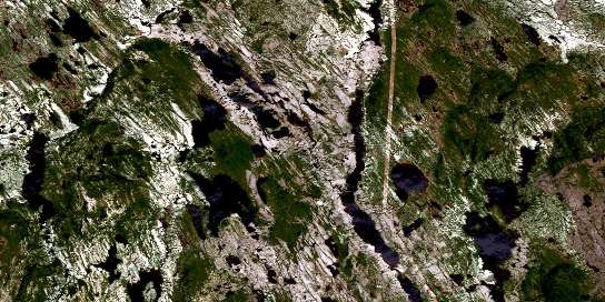 Lac Wacouno Satellite Map 022P12 at 1:50,000 scale - National Topographic System of Canada (NTS) - Orthophoto