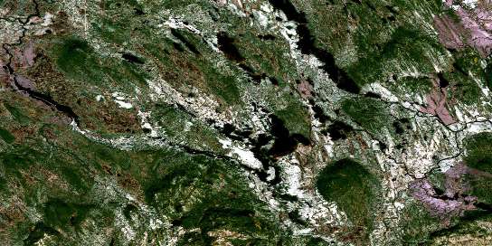 Air photo: Lac Thevet Satellite Image map 022P16 at 1:50,000 Scale