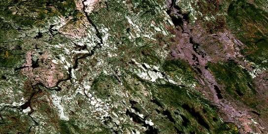 Air photo: Petit Lac Aux Sauterelles Satellite Image map 023A01 at 1:50,000 Scale