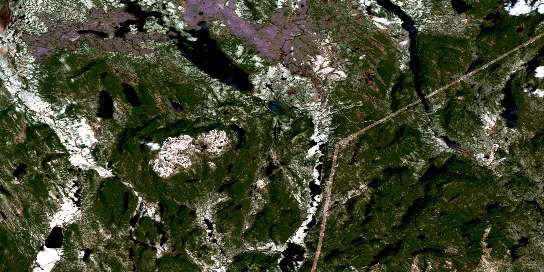 Seahorse Lake Satellite Map 023A04 at 1:50,000 scale - National Topographic System of Canada (NTS) - Orthophoto
