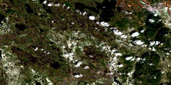 Riviere Embarrassee Satellite Map 023A05 at 1:50,000 scale - National Topographic System of Canada (NTS) - Orthophoto