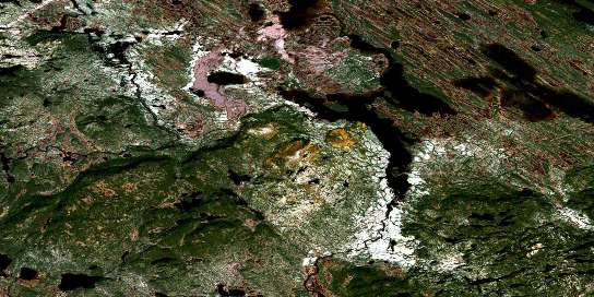 No Title Satellite Map 023A07 at 1:50,000 scale - National Topographic System of Canada (NTS) - Orthophoto