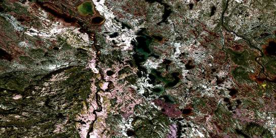 No Title Satellite Map 023A08 at 1:50,000 scale - National Topographic System of Canada (NTS) - Orthophoto