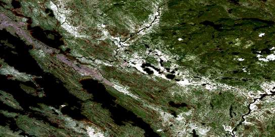Riviere Aux Pecheurs Satellite Map 023A09 at 1:50,000 scale - National Topographic System of Canada (NTS) - Orthophoto