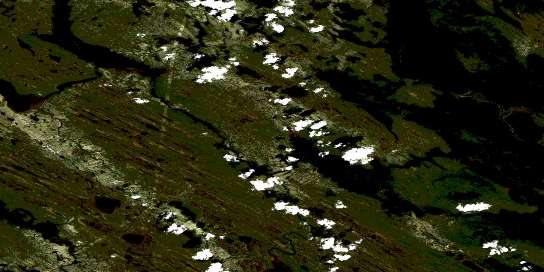 Atikonak Lake Satellite Map 023A10 at 1:50,000 scale - National Topographic System of Canada (NTS) - Orthophoto