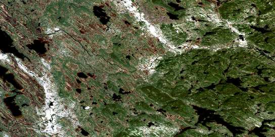 No Title Satellite Map 023A16 at 1:50,000 scale - National Topographic System of Canada (NTS) - Orthophoto