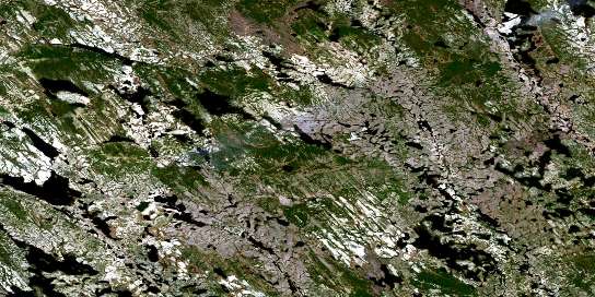 Lac Aux Cedres Satellite Map 023B03 at 1:50,000 scale - National Topographic System of Canada (NTS) - Orthophoto