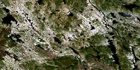 Lac Gras Satellite Map 023B06 at 1:50,000 scale - National Topographic System of Canada (NTS) - Orthophoto