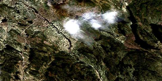 Air photo: Lac Carheil Satellite Image map 023B11 at 1:50,000 Scale