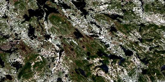 Lac Derby Satellite Map 023B12 at 1:50,000 scale - National Topographic System of Canada (NTS) - Orthophoto