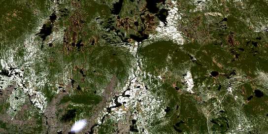Riviere Themines Satellite Map 023C01 at 1:50,000 scale - National Topographic System of Canada (NTS) - Orthophoto