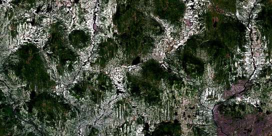 Riviere Sechelles Satellite Map 023C03 at 1:50,000 scale - National Topographic System of Canada (NTS) - Orthophoto