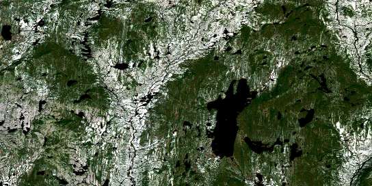 Lac Sechelles Satellite Map 023C06 at 1:50,000 scale - National Topographic System of Canada (NTS) - Orthophoto